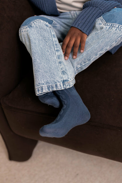 Knee High Socks in Oxford | Kyte Baby