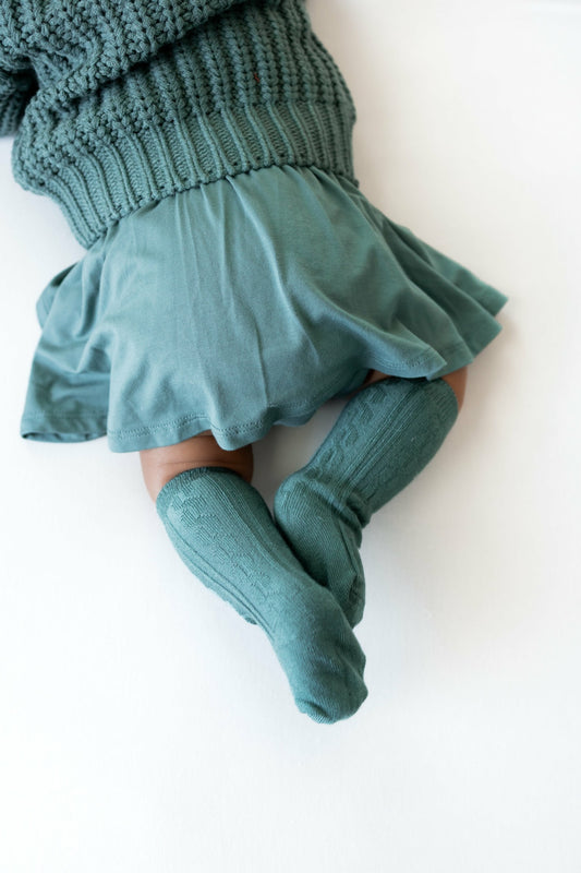 Knee High Socks in Pine | Kyte Baby