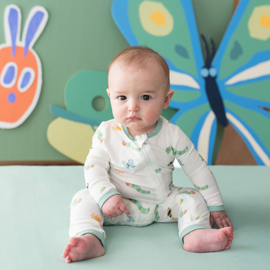 Bamboo Zippered Romper in The Very Hungry Caterpillar | Kyte Baby