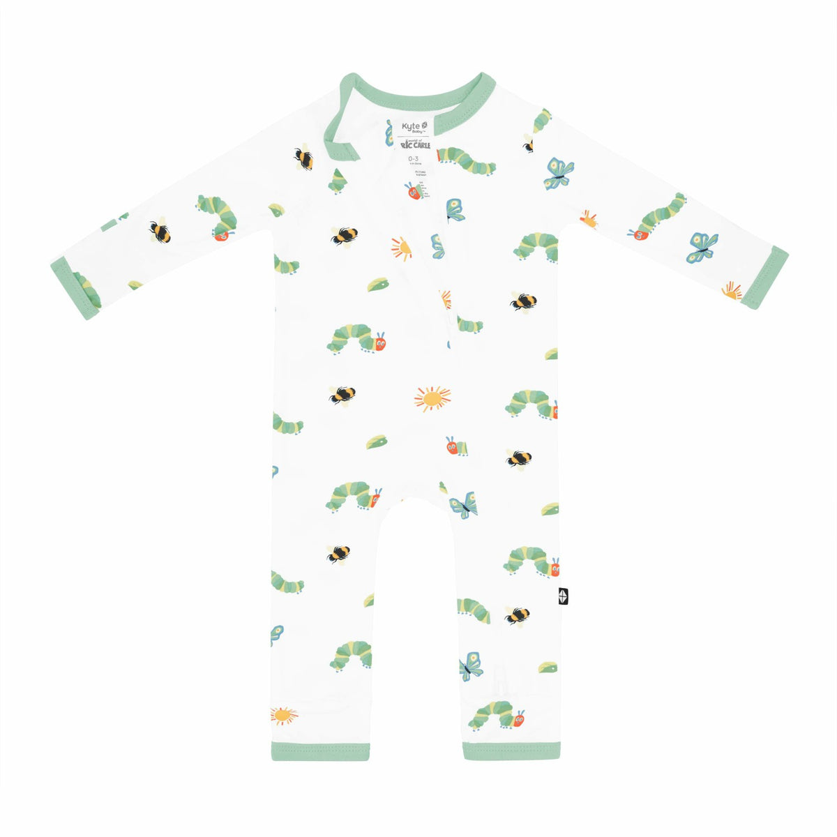 Bamboo Zippered Romper in The Very Hungry Caterpillar | Kyte Baby