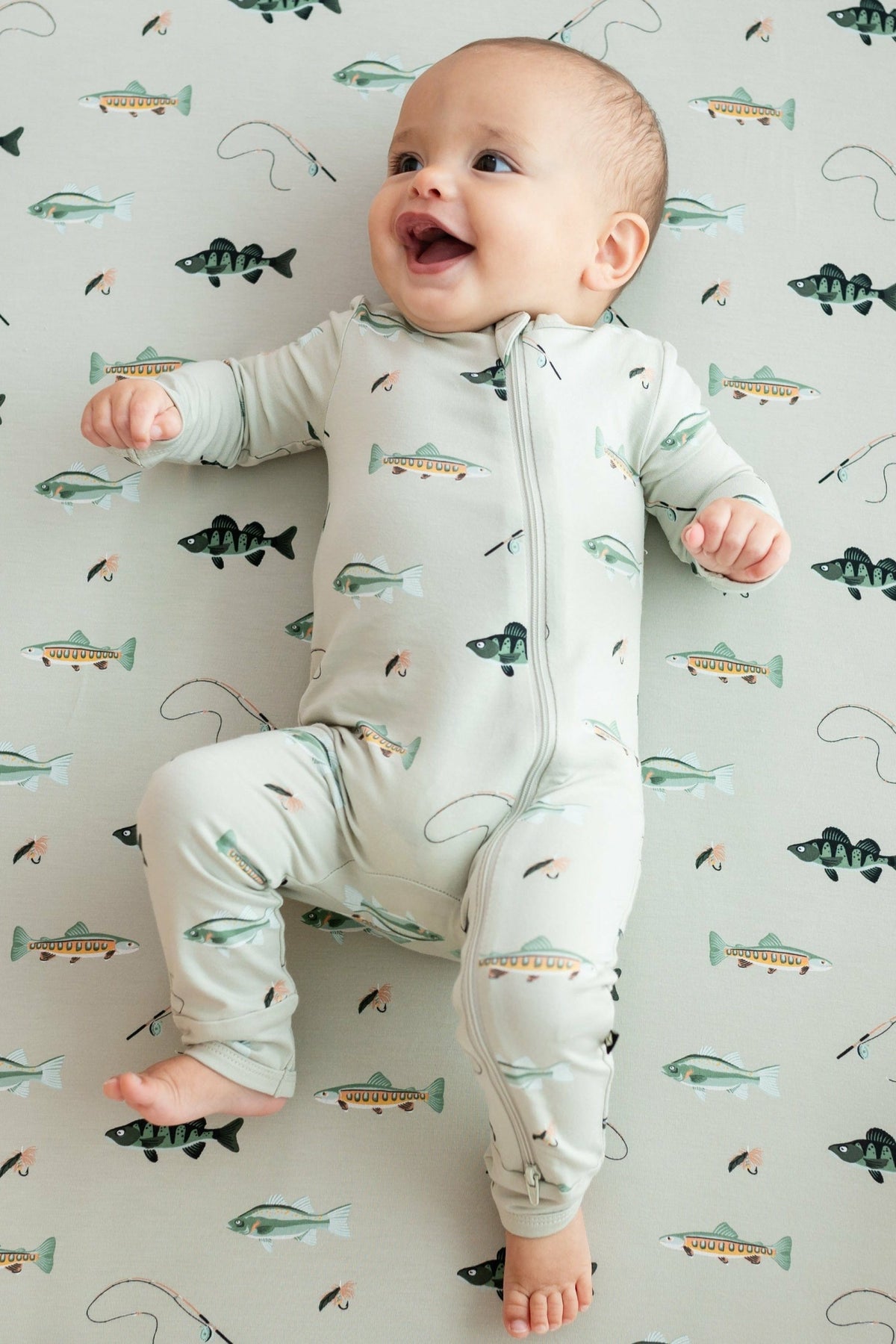 Zippered Romper in Fishing | Kyte Baby