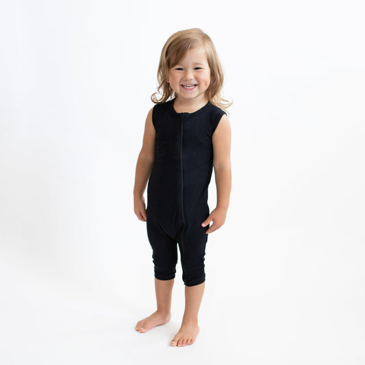 Zippered Sleeveless Romper Midnight | Kyte Baby