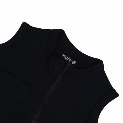 Zippered Sleeveless Romper Midnight | Kyte Baby