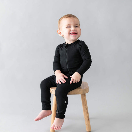 Zippered Romper in Midnight | Kyte Baby