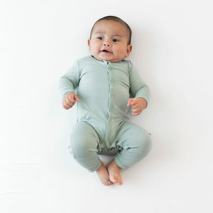 Snap Romper in Sage | Kyte Baby