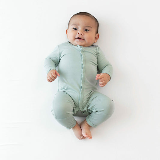 Snap Romper in Sage | Kyte Baby