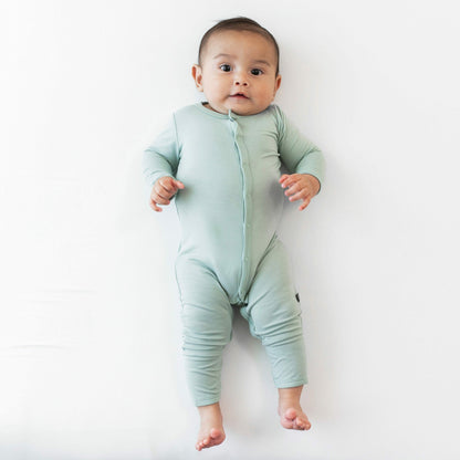 Snap Romper in Sage | Kyte Baby