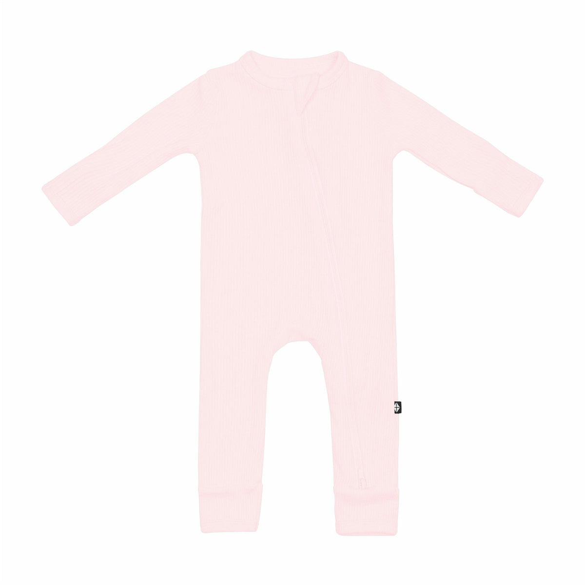 Ribbed Zipper Romper in Sakura | Kyte Baby