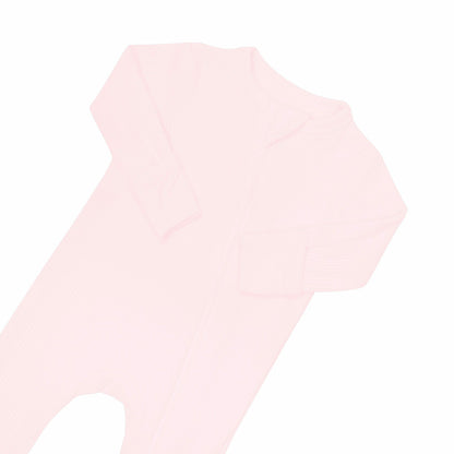 Ribbed Zipper Romper in Sakura | Kyte Baby