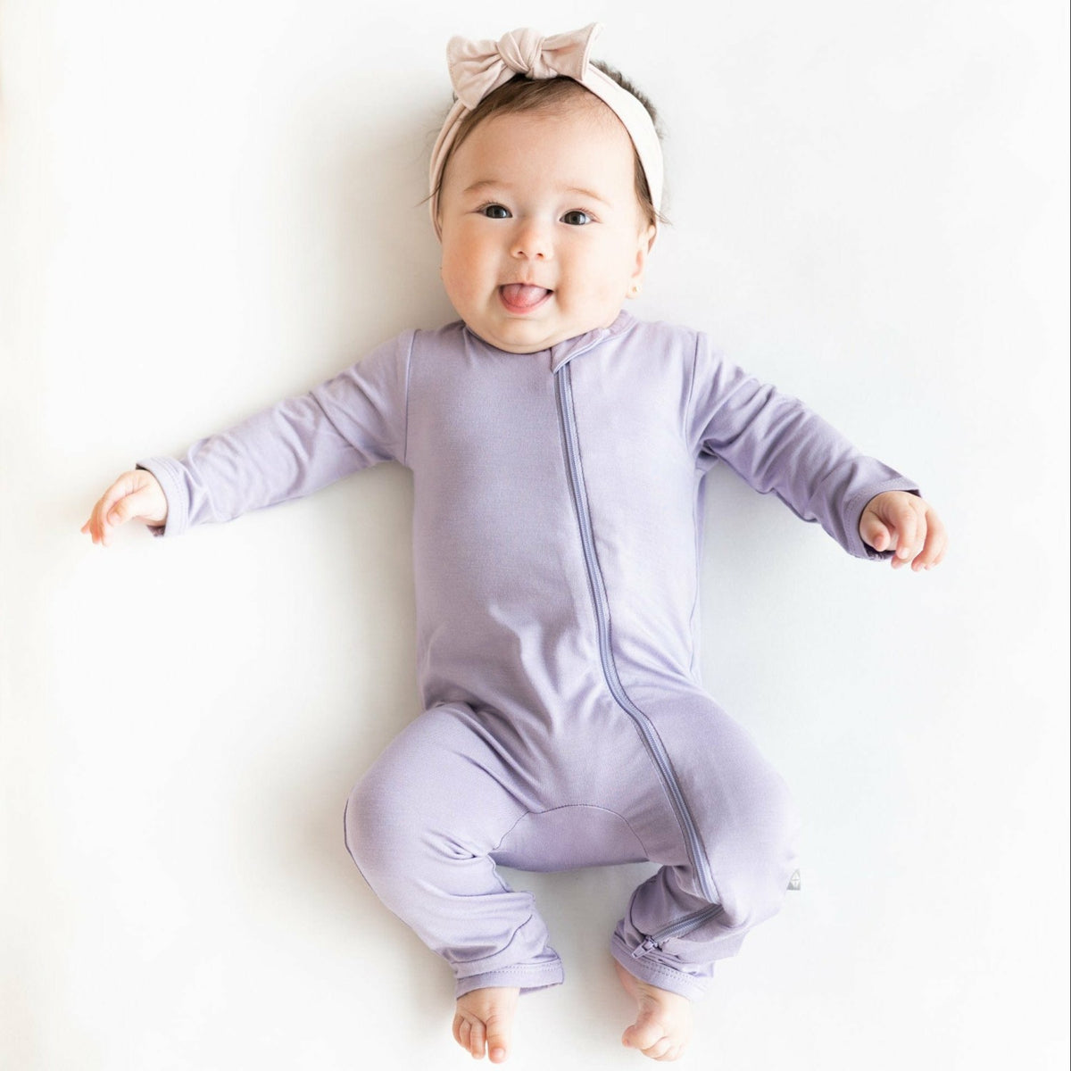 Zippered Romper in Taro | Kyte Baby