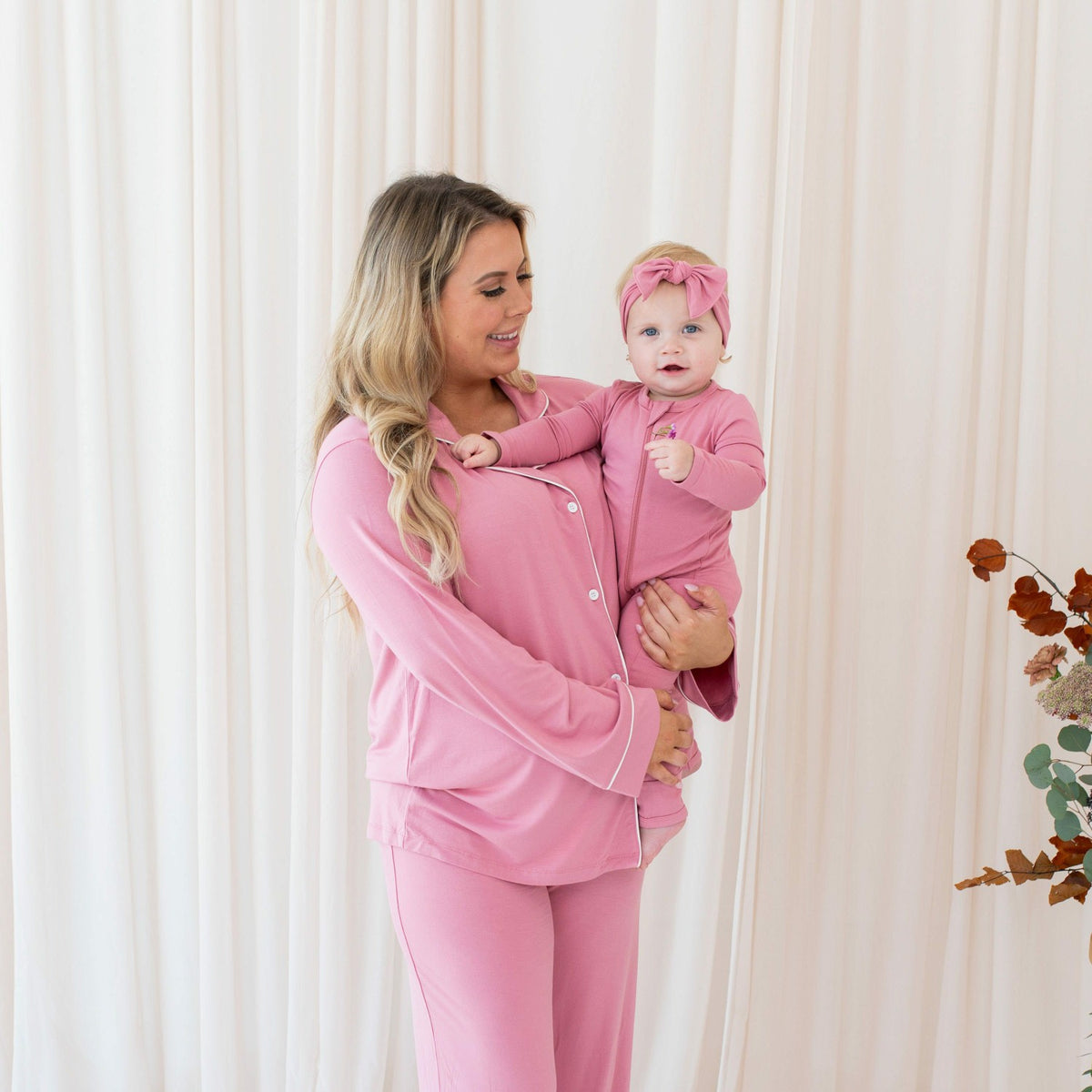 Zippered Romper in Apple Blossom | Kyte Baby