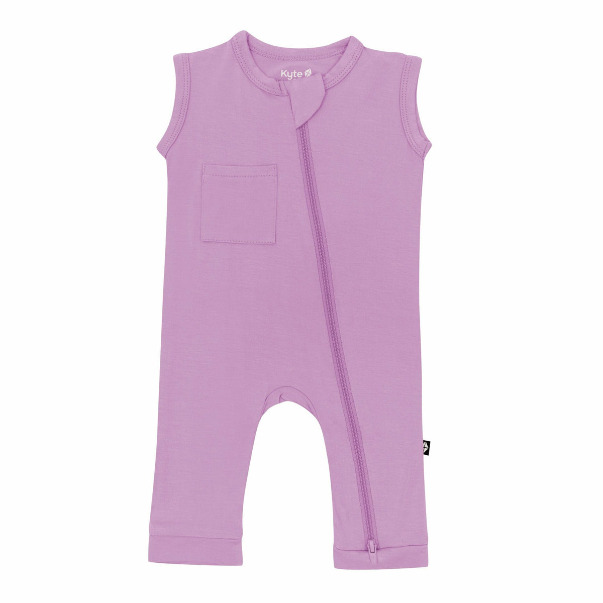 Zippered Sleeveless Romper in Poi | Kyte Baby