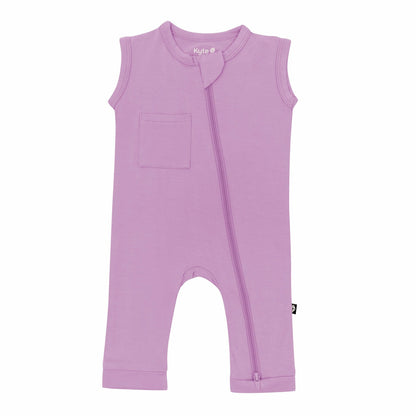 Zippered Sleeveless Romper in Poi | Kyte Baby