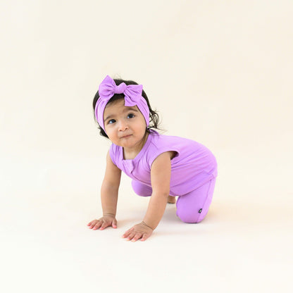 Zippered Sleeveless Romper in Poi | Kyte Baby