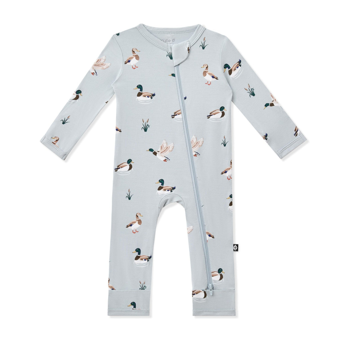 Zippered Romper in Mallard Duck | Kyte Baby