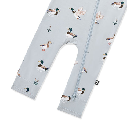 Zippered Romper in Mallard Duck | Kyte Baby