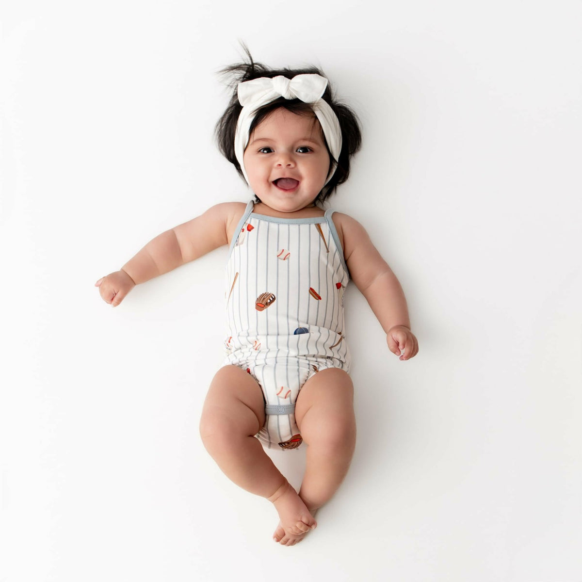 Spaghetti Strap Leotard in Home Run | Kyte Baby