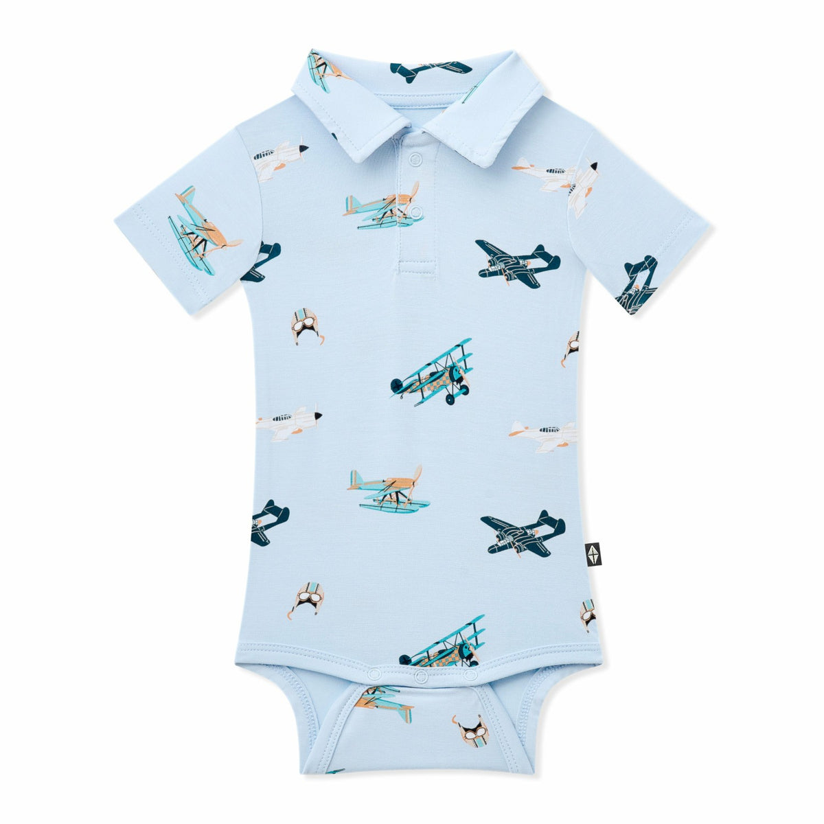 Polo Bodysuit in Take Off | Kyte Baby