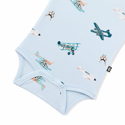 Polo Bodysuit in Take Off | Kyte Baby
