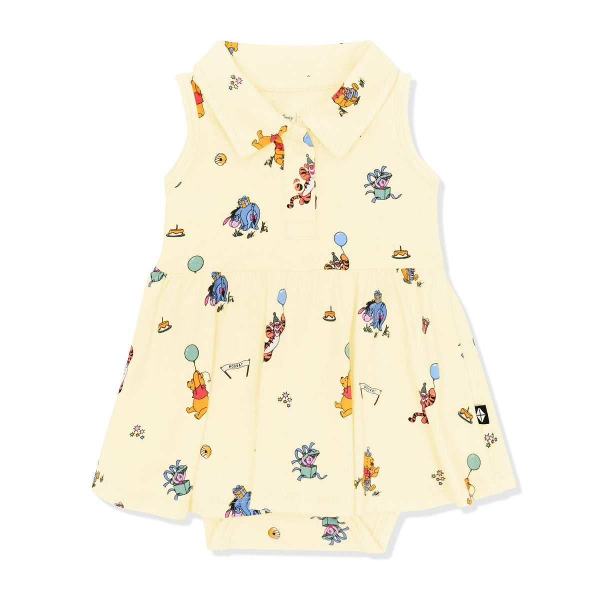Polo Bodysuit Dress in Winnie the Pooh Celebration | Kyte Baby