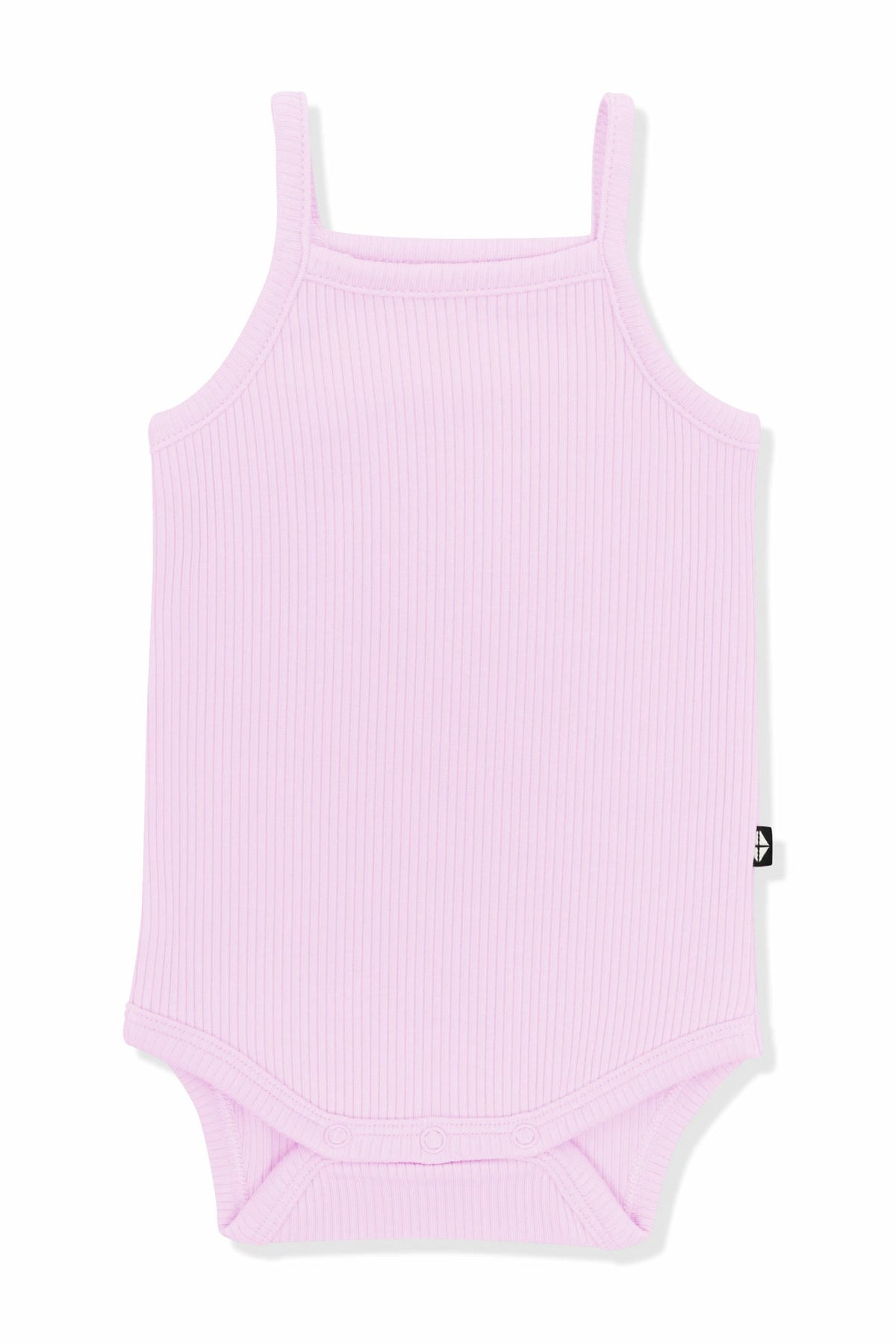 Ribbed Spaghetti Strap Bodysuit in Thistle | Kyte Baby