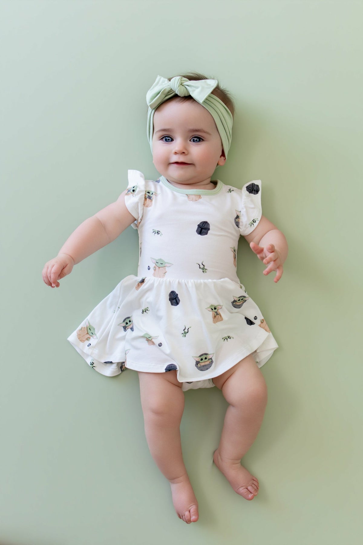 Twirl Bodysuit Dress in Grogu™ | Kyte Baby