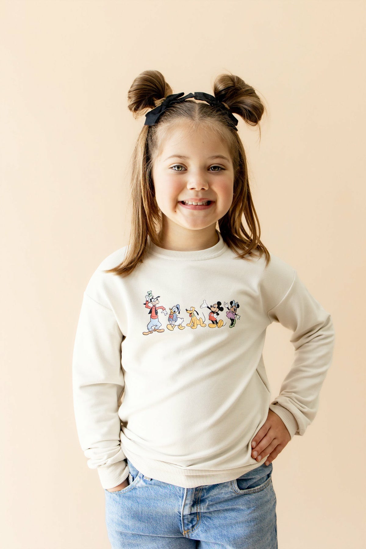 Sweatshirt in Mickey and Friends on Ecru | Kyte Baby