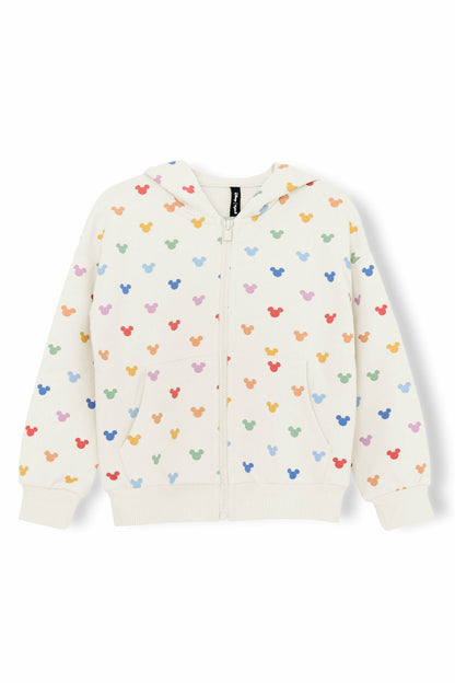 Zip-Up Hoodie in Pastel Mickey Mouse | Kyte Baby