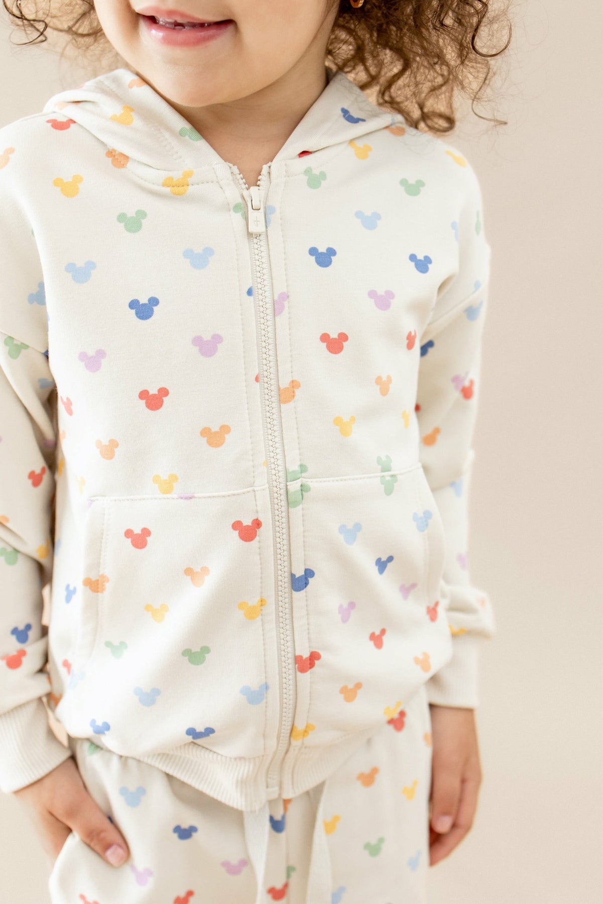 Zip-Up Hoodie in Pastel Mickey Mouse | Kyte Baby
