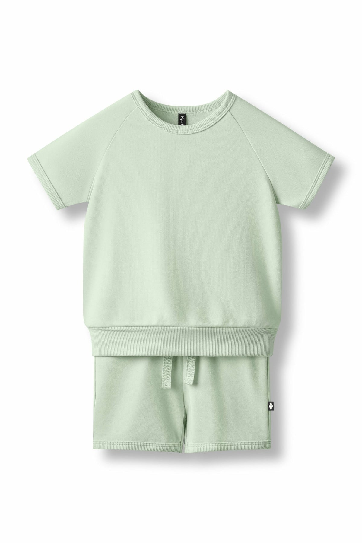 Short Sleeve Jogger Set in Basil | Kyte Baby