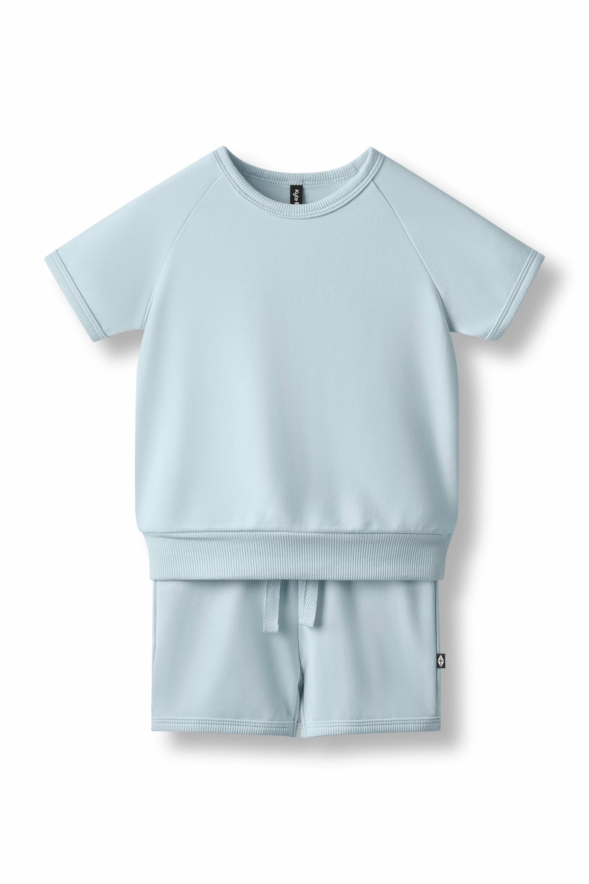 Short Sleeve Jogger Set in Fog | Kyte Baby