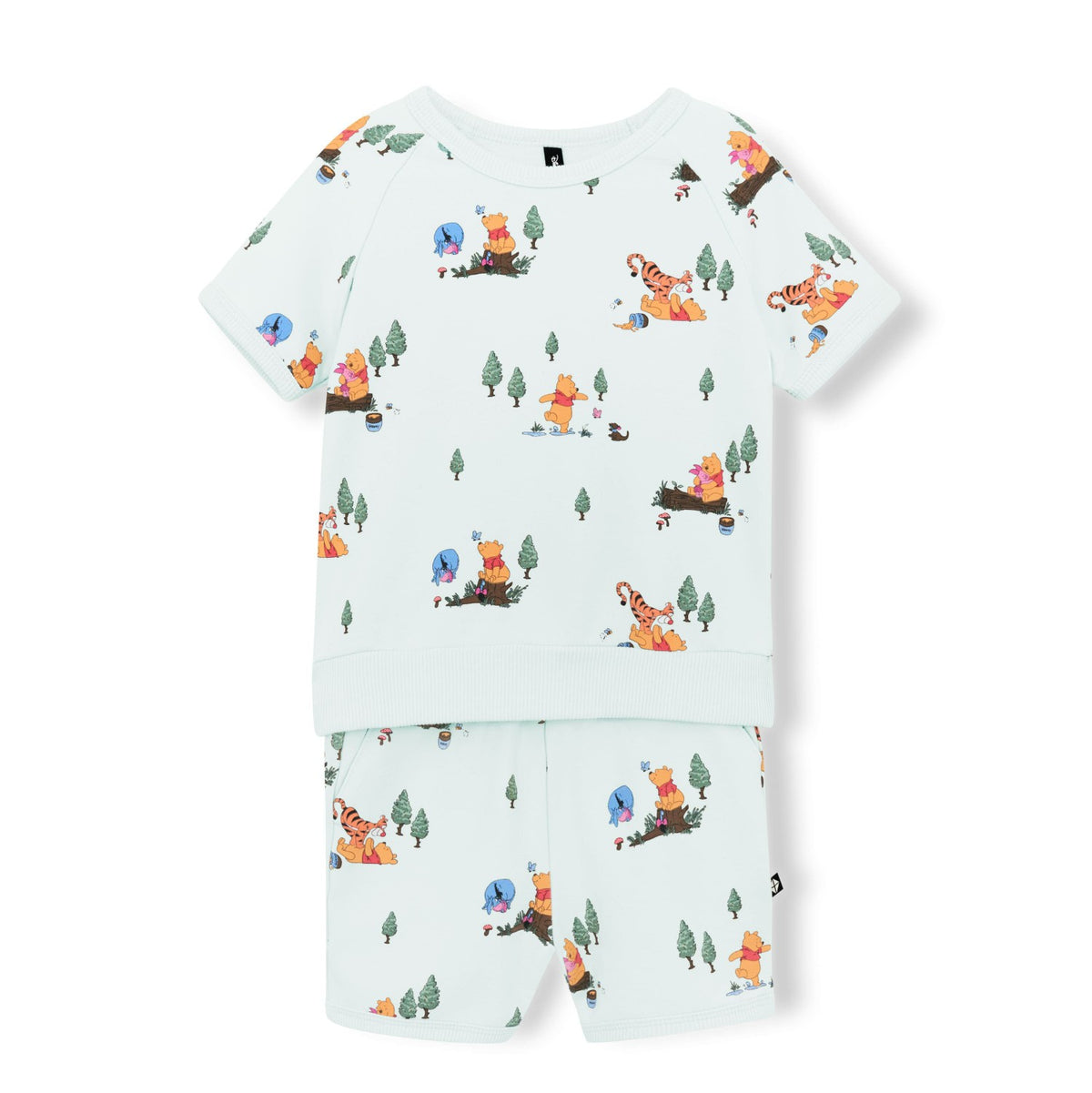 Short Sleeve Jogger Set in Winnie the Pooh Hundred Acre Wood | Kyte Baby