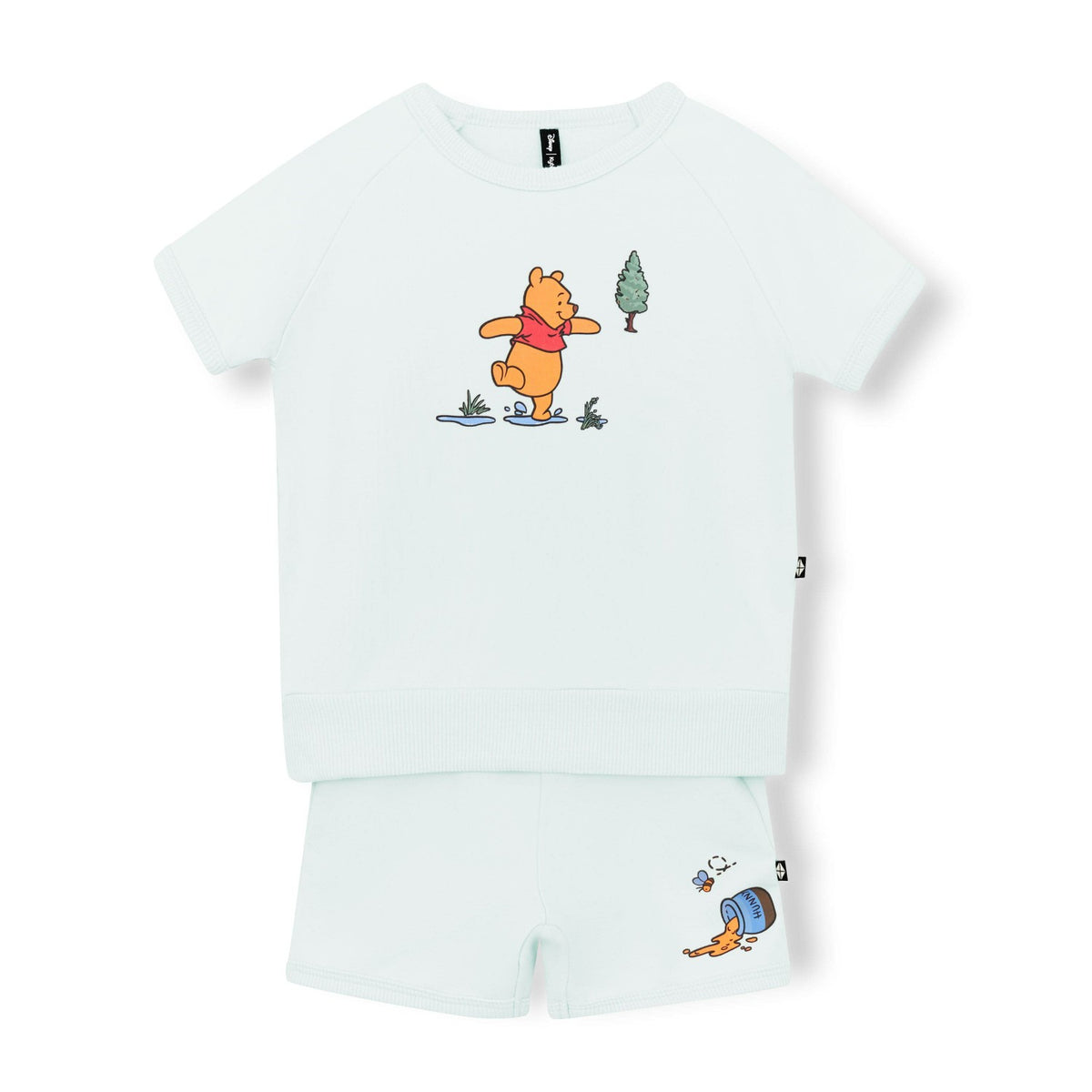 Short Sleeve Jogger Set in Winnie the Pooh on Dew | Kyte Baby
