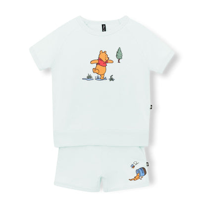 Short Sleeve Jogger Set in Winnie the Pooh on Dew | Kyte Baby