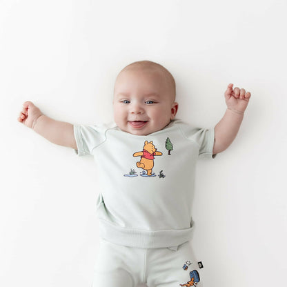Short Sleeve Jogger Set in Winnie the Pooh on Dew | Kyte Baby