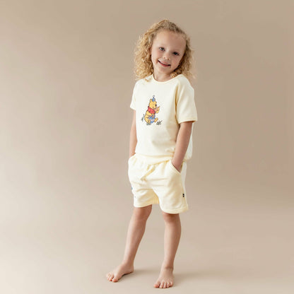 Short Sleeve Jogger Set in Winnie the Pooh on Chamomile | Kyte Baby