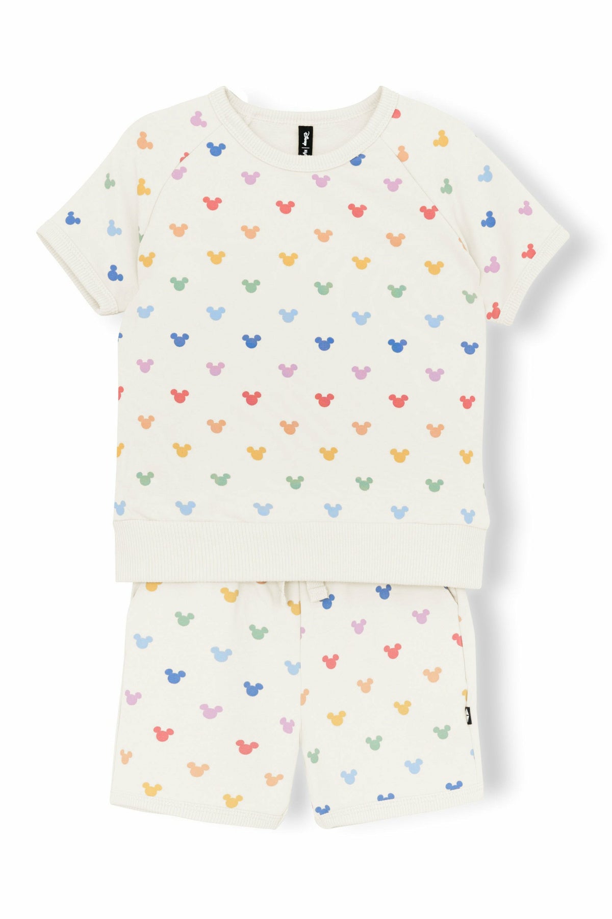Short Sleeve Jogger Set in Pastel Mickey Mouse | Kyte Baby