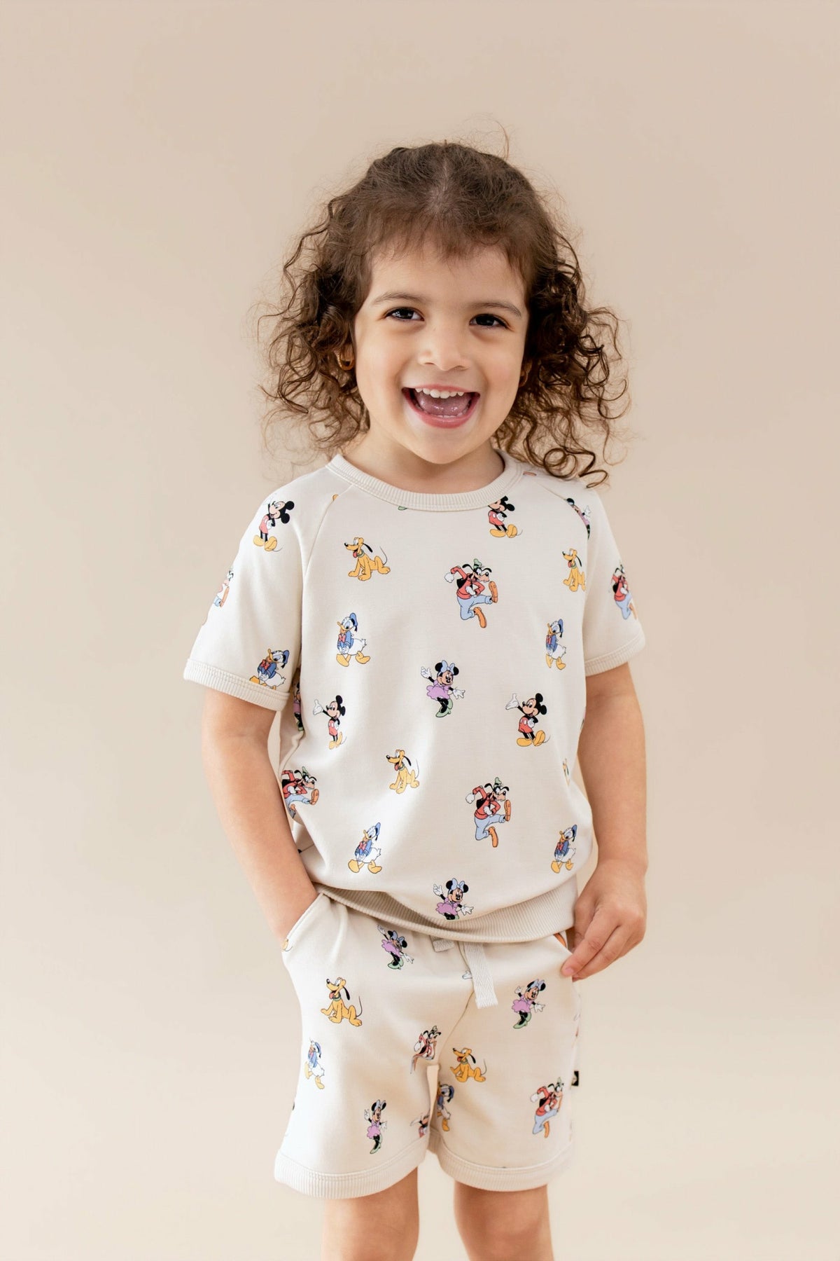 Short Sleeve Jogger Set in Mickey Mouse and Friends | Kyte Baby