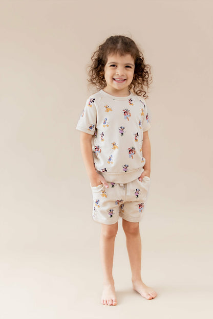 Short Sleeve Jogger Set in Mickey Mouse and Friends | Kyte Baby