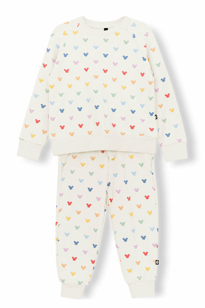 Long Sleeve Jogger Set in Pastel Mickey Mouse | Kyte Baby