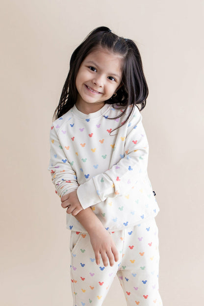 Long Sleeve Jogger Set in Pastel Mickey Mouse | Kyte Baby