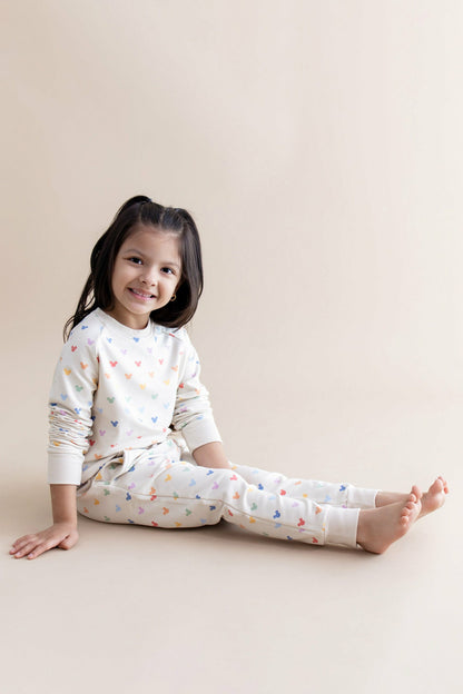 Long Sleeve Jogger Set in Pastel Mickey Mouse | Kyte Baby