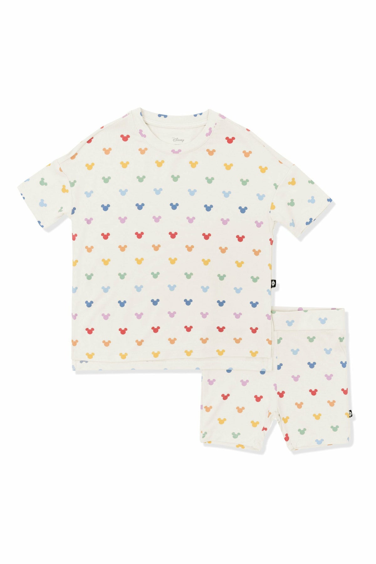 Toddler Biker Short Set in Pastel Mickey Mouse | Kyte Baby