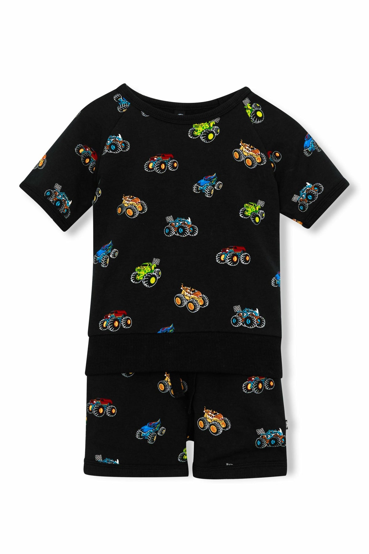 Short Sleeve Jogger Set in Monster Truck | Kyte Baby