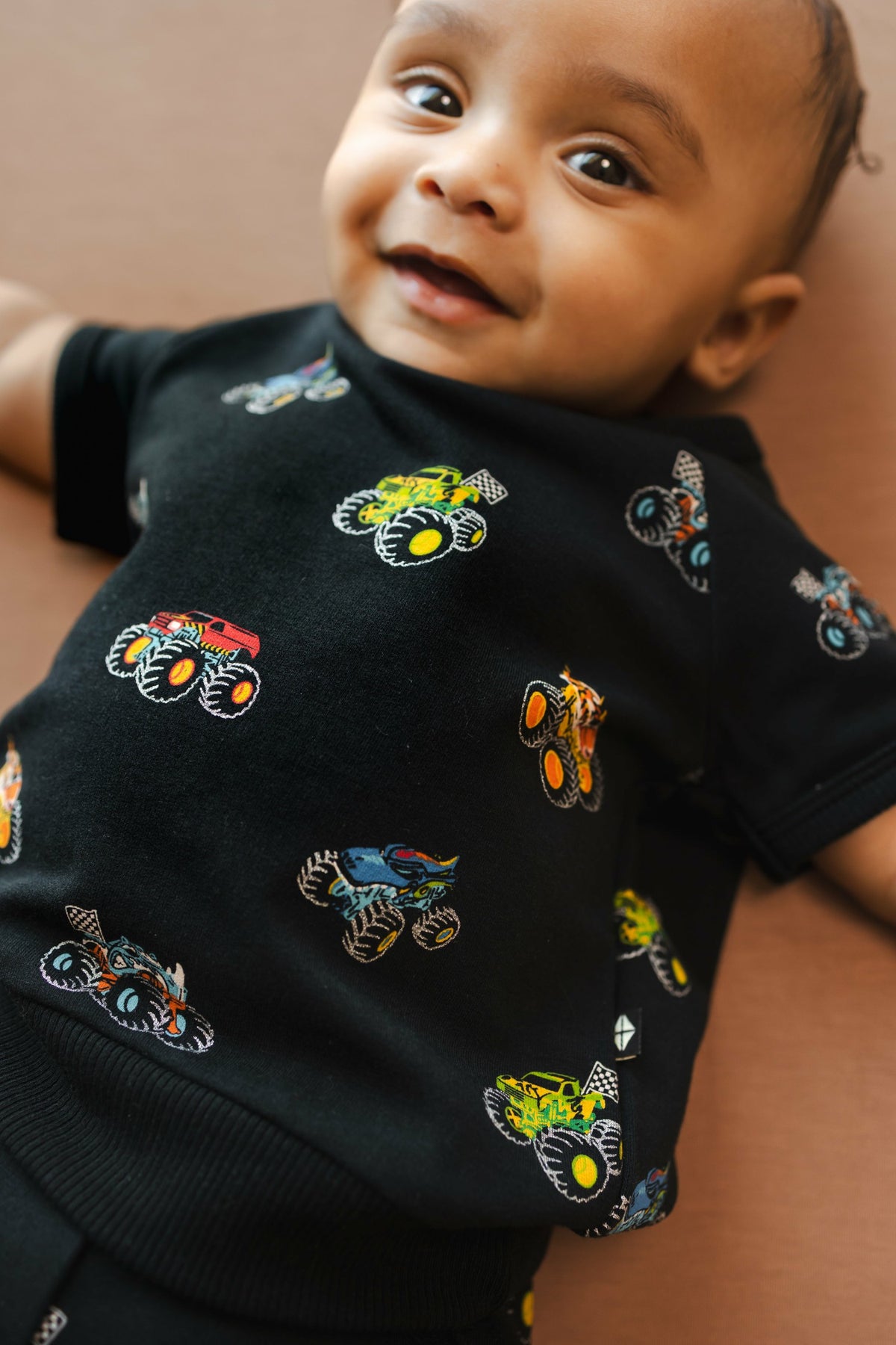 Short Sleeve Jogger Set in Monster Truck | Kyte Baby
