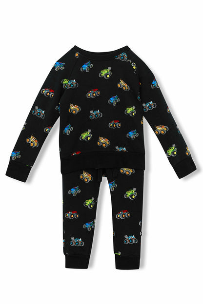 Long Sleeve Jogger Set in Monster Truck | Kyte Baby