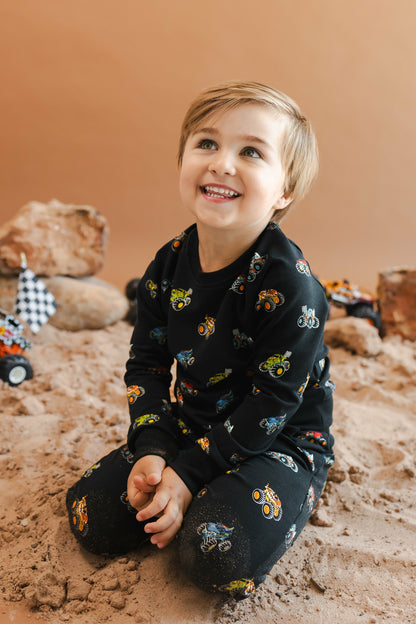 Long Sleeve Jogger Set in Monster Truck | Kyte Baby