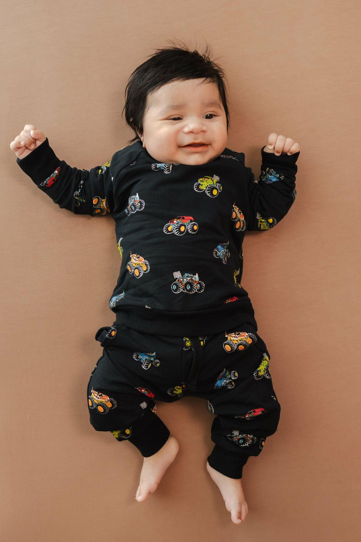 Long Sleeve Jogger Set in Monster Truck | Kyte Baby