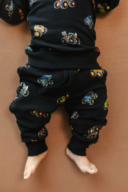 Long Sleeve Jogger Set in Monster Truck | Kyte Baby