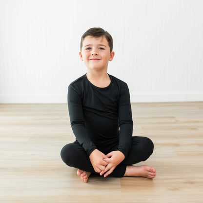 Long Sleeve Pajamas in Midnight | Kyte Baby